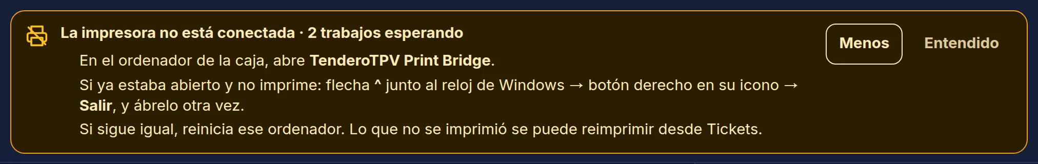 Los pasos para que vuelva a imprimir