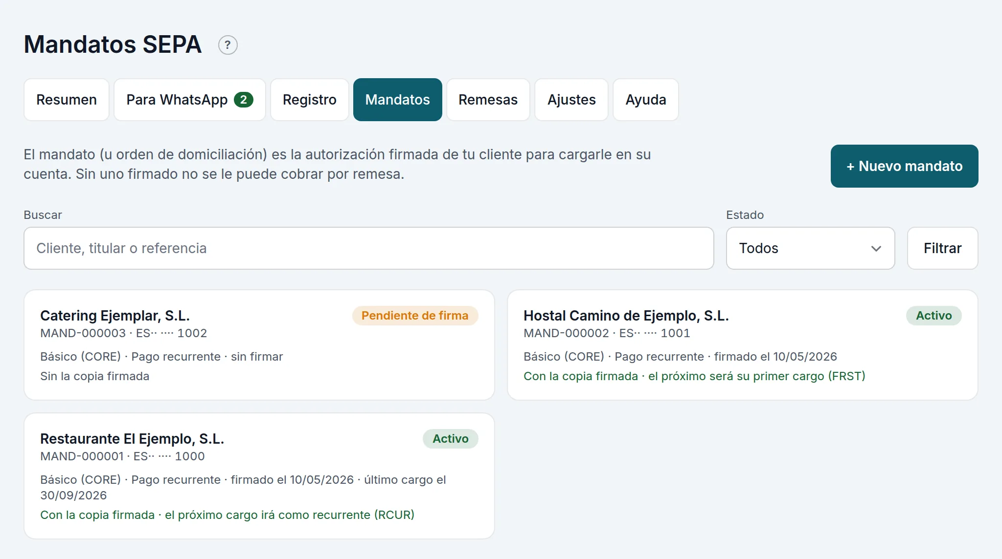 Los mandatos de la tienda: dos activos y uno pendiente de firma