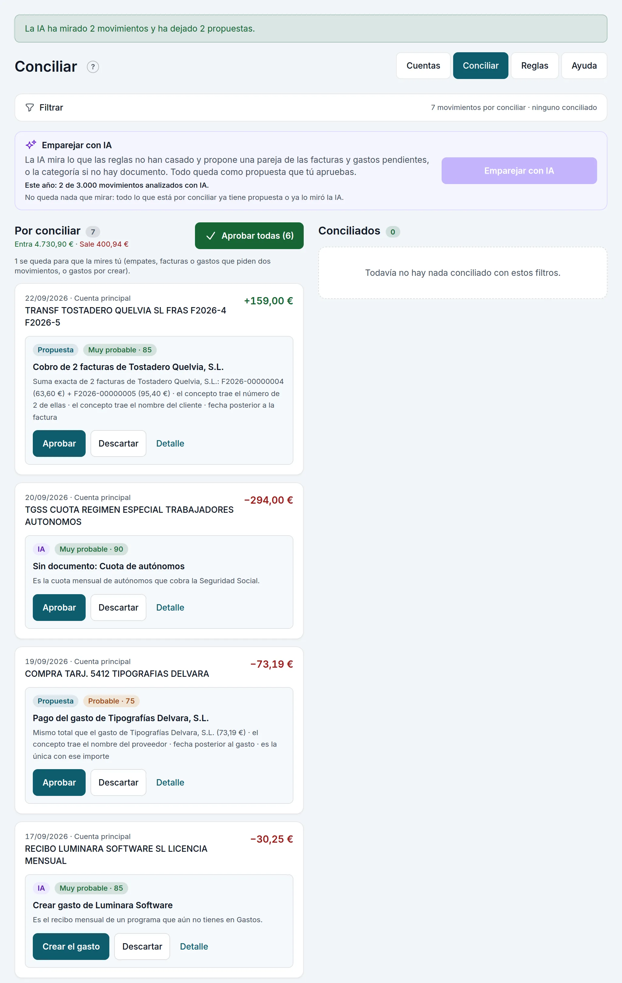Las propuestas de la IA: la cuota de autónomos y el recibo de un programa