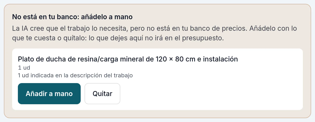 Lo que no está en el banco: el plato de ducha