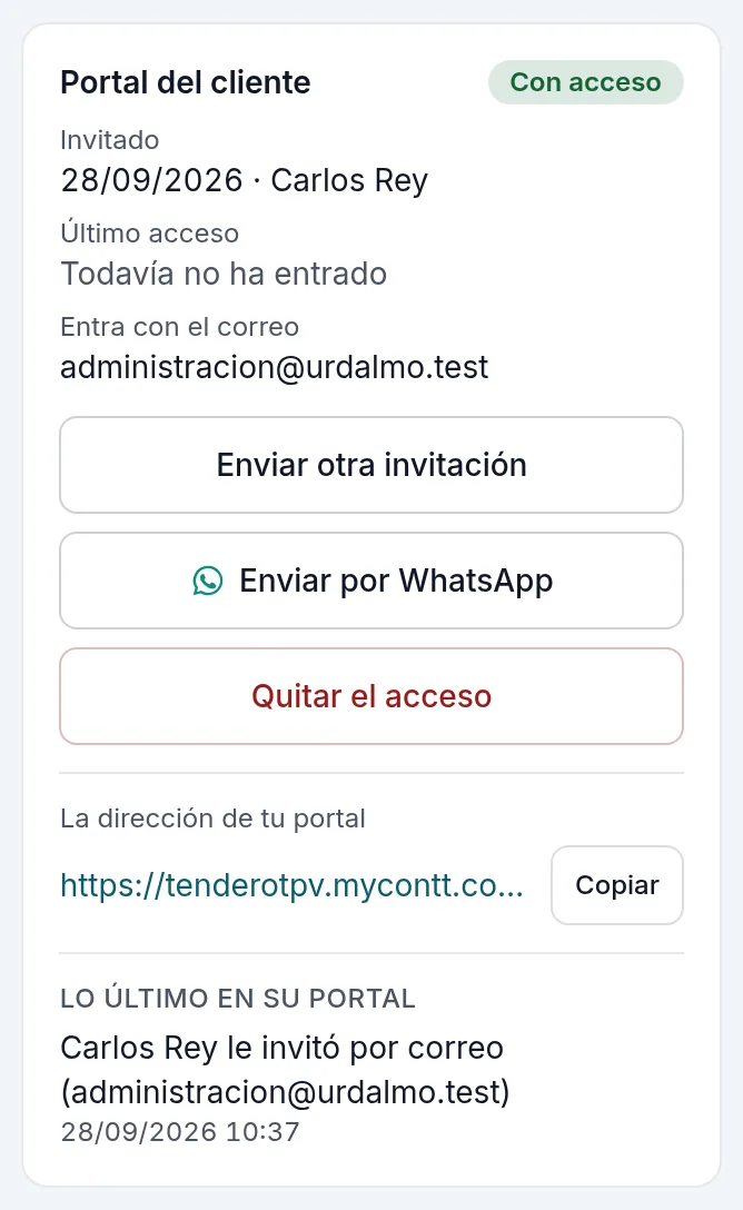 Recién invitado: «Con acceso» y «Todavía no ha entrado»