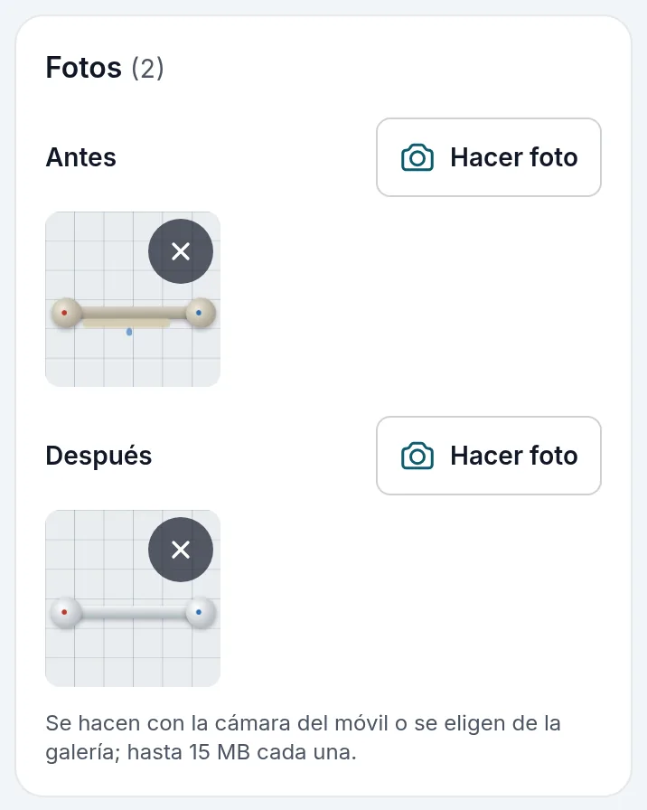 Las fotos de antes y de después