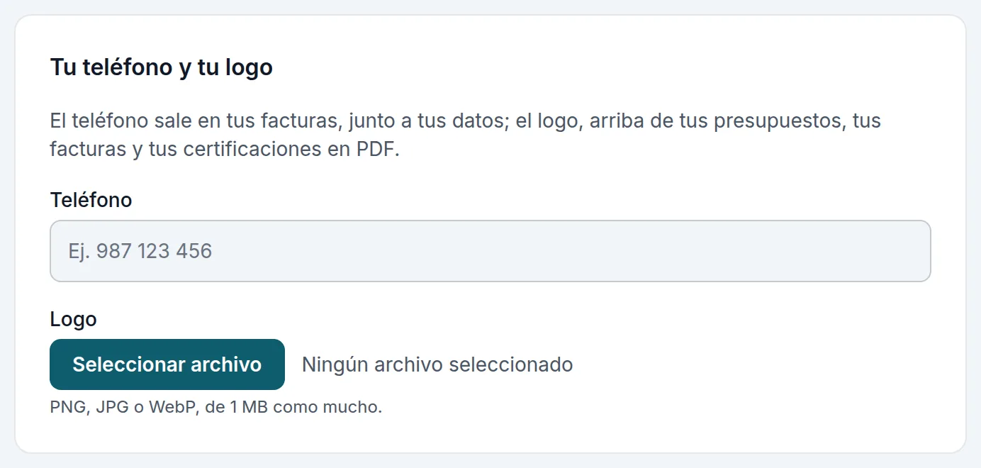 Tu teléfono y tu logo